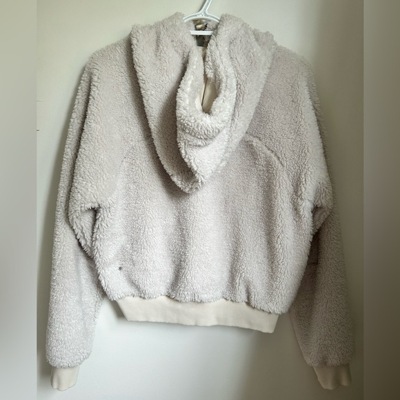Lululemon Textured Fleece 1/2 Zip White Opal Size 6 - Picture 2 of 3